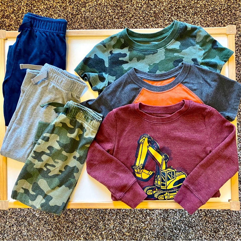 6 Piece Bundle Toddler Boys Clothes (3T)